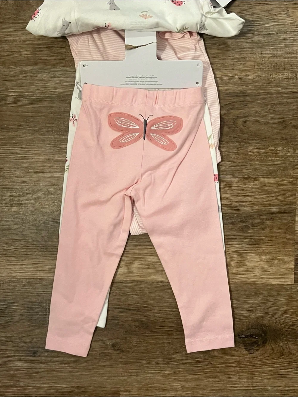NEW NWT Carter’s Toddler Girls 4-Piece Outfit Set Pink Bunnies Stripes Size 18M - Picture 4 of 8